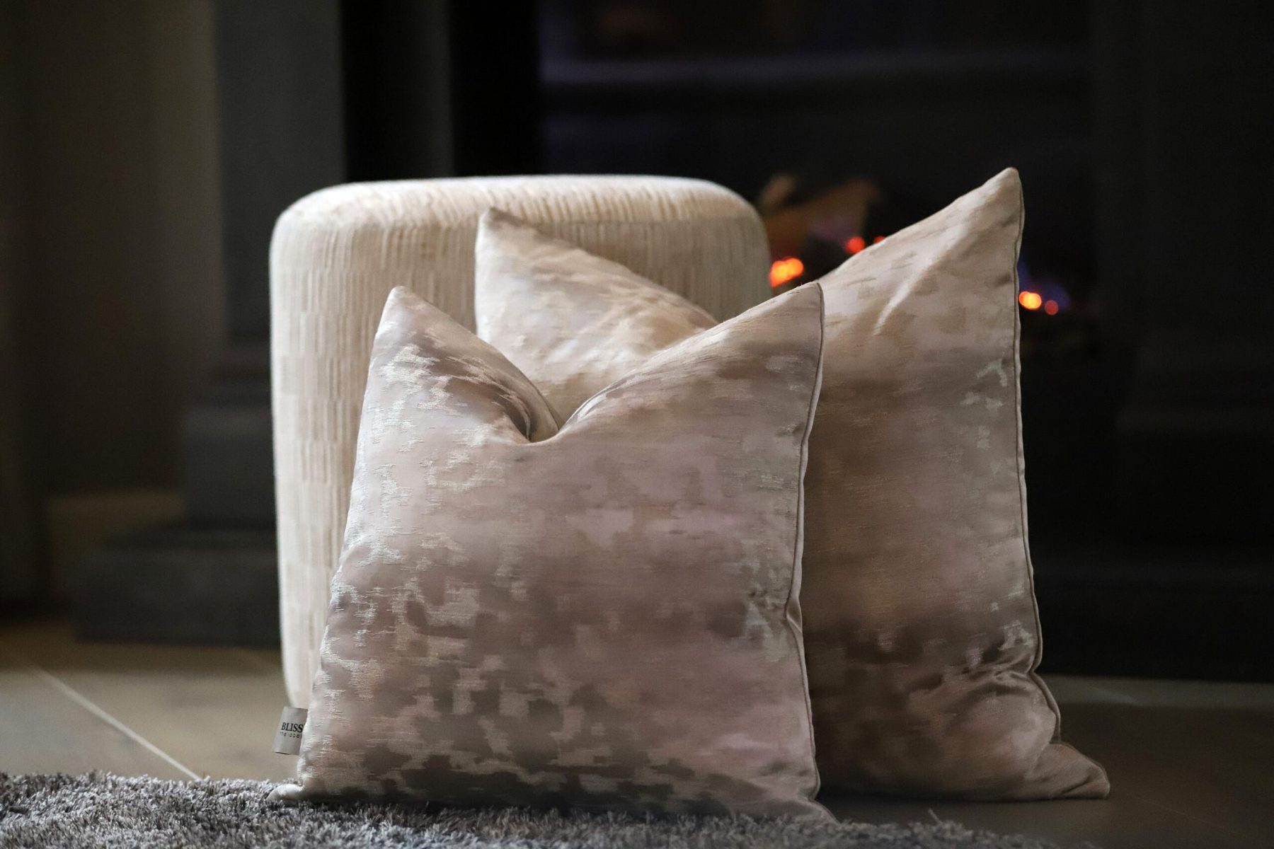 Bliss poef en kussens